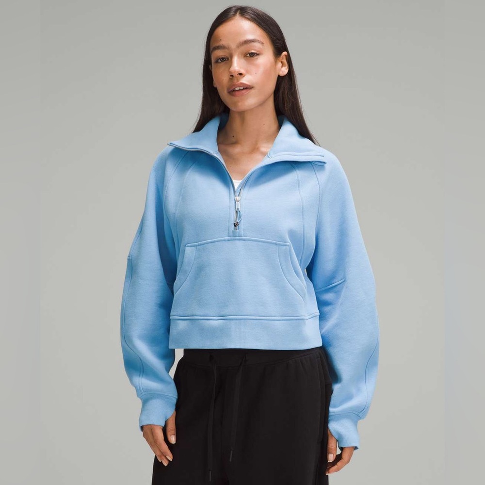 🆕 Lululemon Scuba Oversized Funnel-Neck Half Zip in Aero Blue
